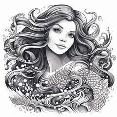 Majestic Mermaid LIMITED-EDITION Custom Flash or Temporary Tattoos