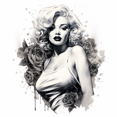 Marilyn Monroe Tattoo LIMITED-EDITION Custom Flash or Temporary Tattoos