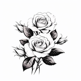 Rose LIMITED-EDITION Custom Flash or Temporary Tattoos