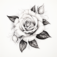 Rose LIMITED-EDITION Custom Flash or Temporary Tattoos