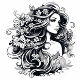 Aquaflora Muse LIMITED-EDITION Custom Flash or Temporary Tattoos