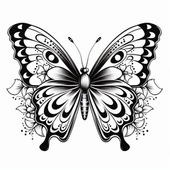 Butterfly With Floral LIMITED-EDITION Custom Flash or Temporary Tattoos