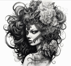 Mythical Urban Goddess LIMITED-EDITION Custom Flash or Temporary Tattoos