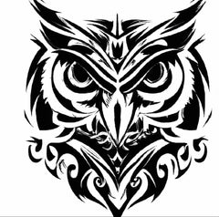 Owl's Gaze LIMITED-EDITION Custom Flash or Temporary Tattoos